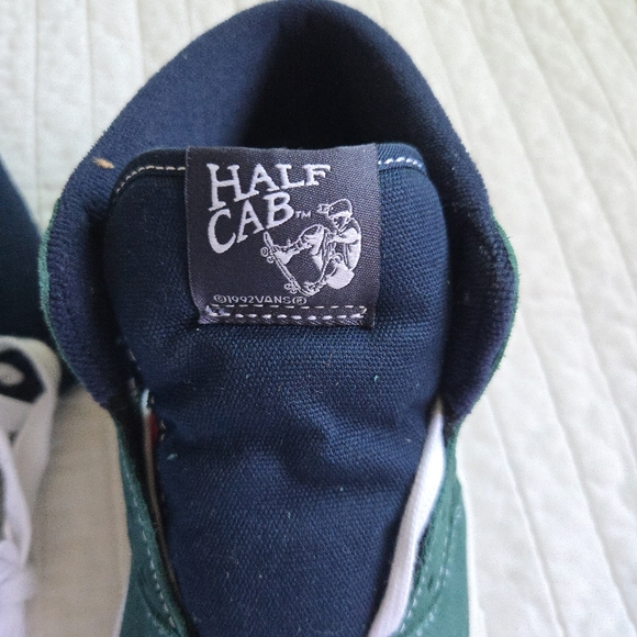 Vans Skate Half Cab Men 8.5 Mid Top Tartan Blue Green New Popcush 032026 - Picture 3 of 9